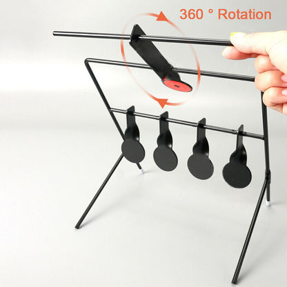 🎯 5× Self-Resetting Spinning Air-Gun Target Set — Metal Swing Targets for .22 & Air Rifles