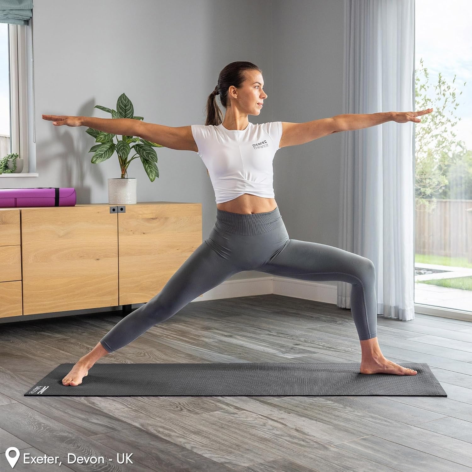 Yoga Mat, Thick Foam 6Mm, Non Slip, Exercise Fitness Gym, Compact Lightweight with Carry Strap