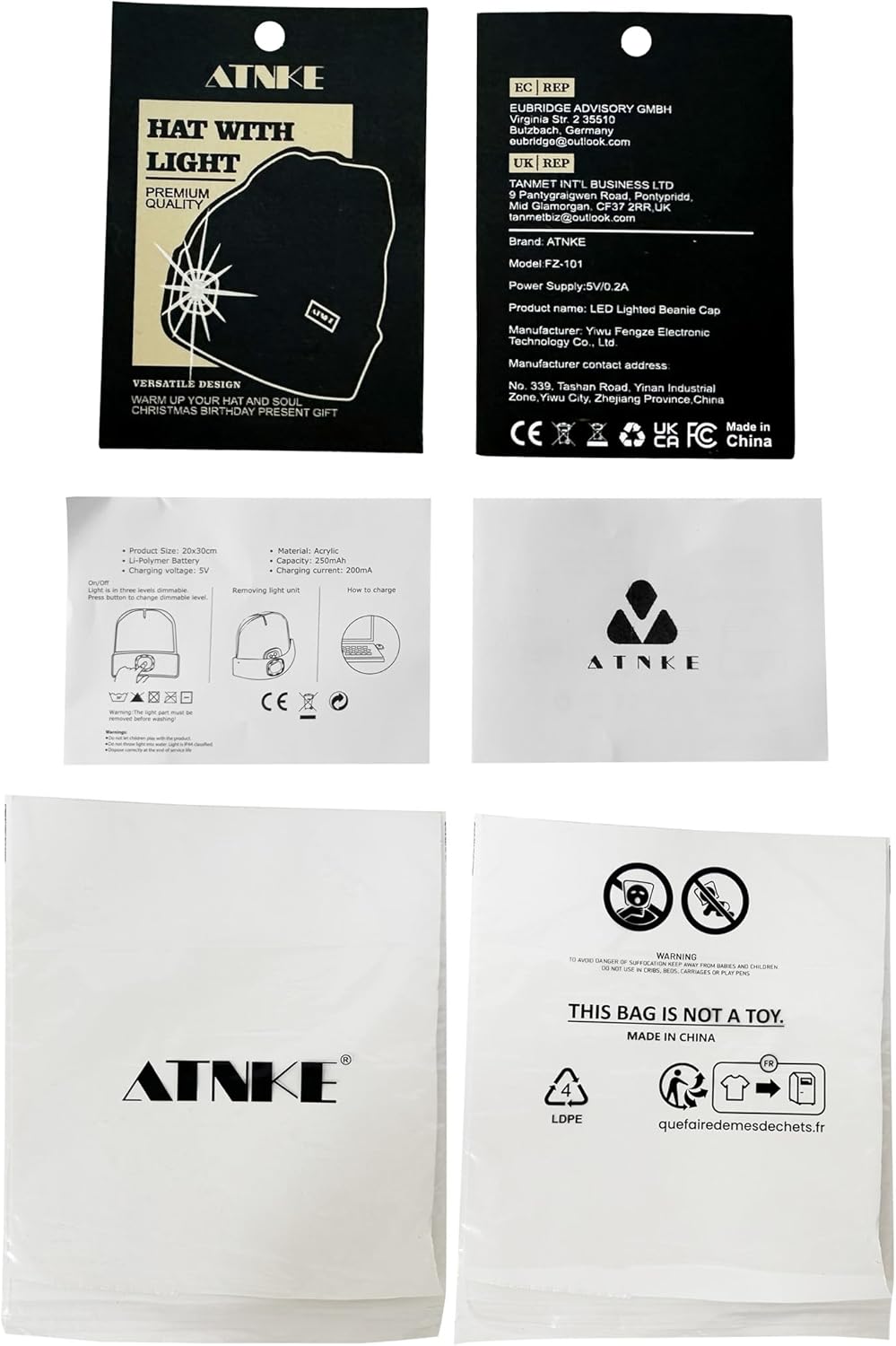 🔦 LED Lighted Beanie Cap – USB Rechargeable, Ultra-Bright 4-LED Headlamp Hat | Warm Winter Hat for Men & Women