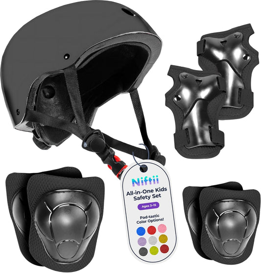 🛡️ Kids Helmet & Protective Pads Set – Adjustable Multi-Sport Safety Gear for Cycling, Skateboarding & Scooters (Ages 3–15)