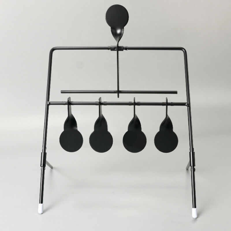 🎯 5× Self-Resetting Spinning Air-Gun Target Set — Metal Swing Targets for .22 & Air Rifles