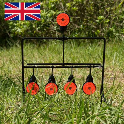 🎯 5× Self-Resetting Spinning Air-Gun Target Set — Metal Swing Targets for .22 & Air Rifles
