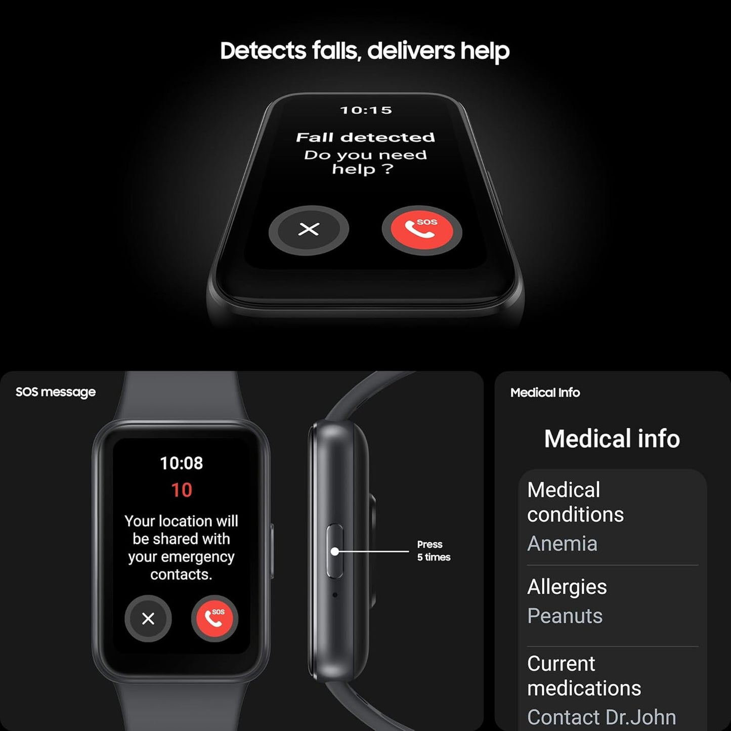 ⭐ Samsung Galaxy Fit3 – Smart Fitness Tracker with AMOLED Display, Health Monitoring, 13-Day Battery + 3-Year Extended Warranty (UK Version)