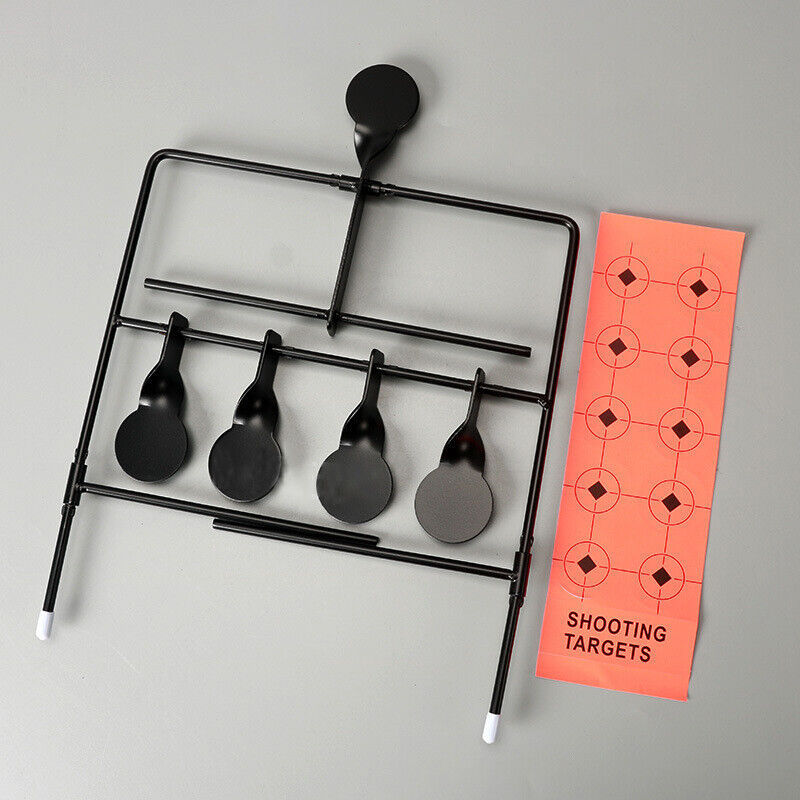 🎯 5× Self-Resetting Spinning Air-Gun Target Set — Metal Swing Targets for .22 & Air Rifles